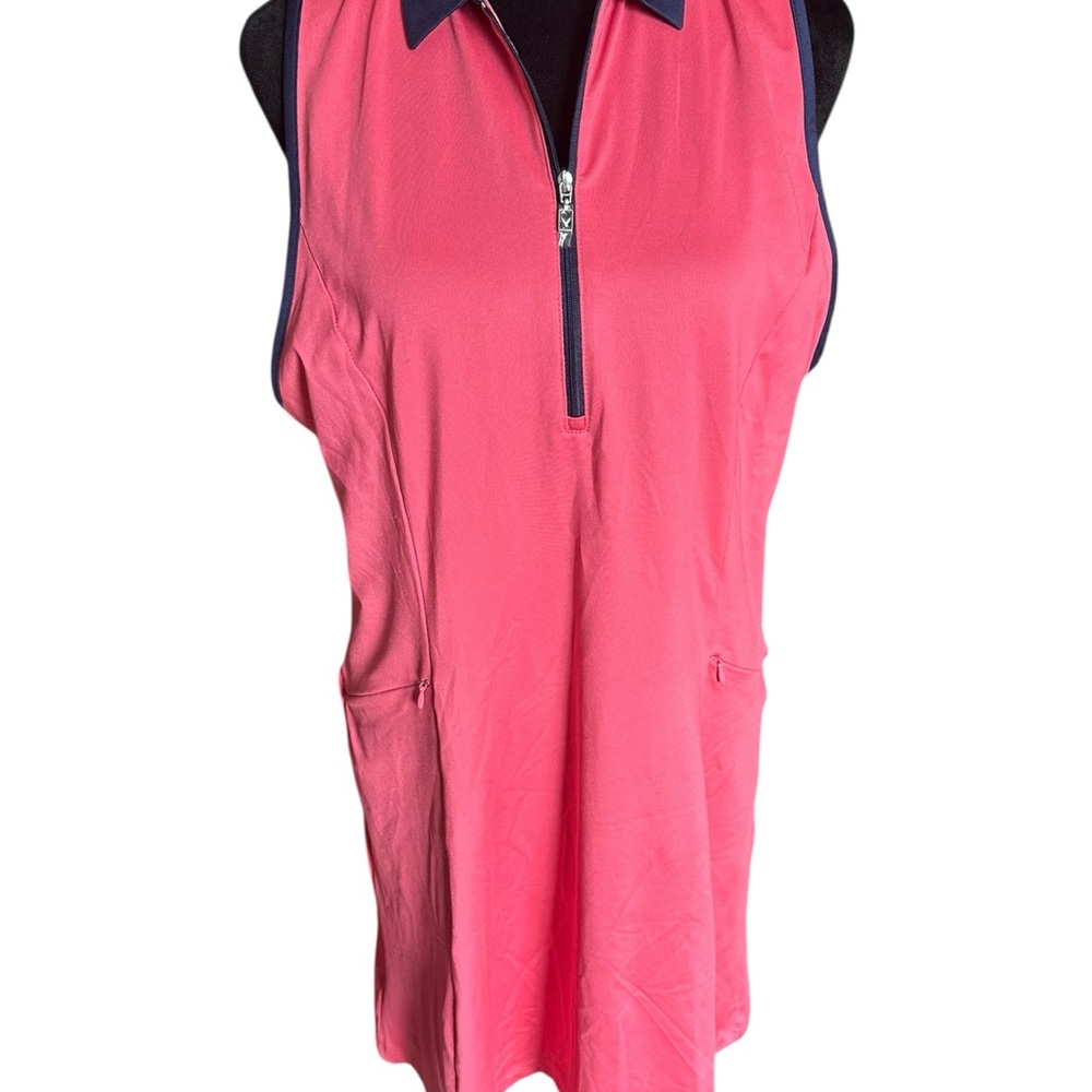 NEW Callaway Golf Women’s Sleeveless Flounce Dress – Large – Fruit Dove - Picture 2 of 15